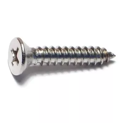 #10 X 1 Stainless Steel Phillips Flat Head Sheet Metal Screws - 18-8 Grade