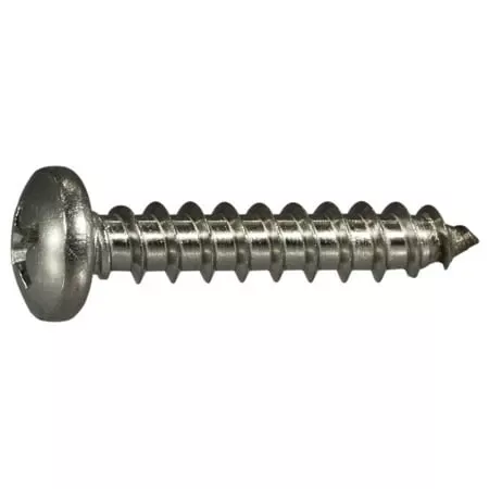 #10 X 1 Stainless Steel Phillips Pan Head Sheet Metal Screws - 18-8 Grade
