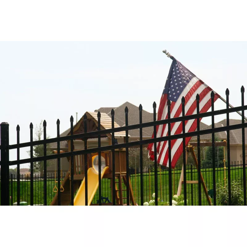 [150 Feet Of Fence] 6' Tall Ornamental Steel Spear Top Complete Fence Package