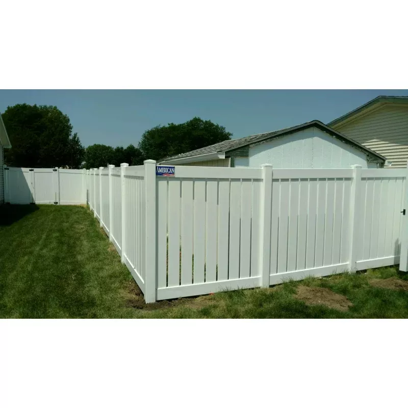 [150 Feet Of Fence] 6' Tall Semi-Privacy 1" Air Space AFC-030 Vinyl Complete Fence Package White