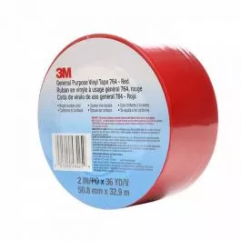 3M 764 General Purpose Vinyl Tape - Red - 51 mm x 33 m