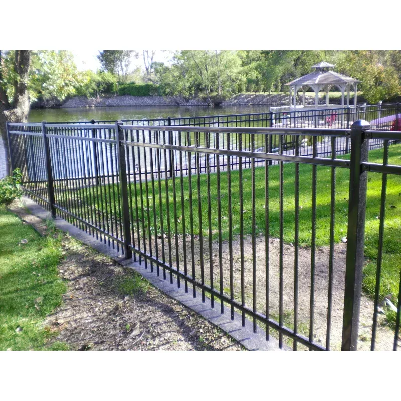 [50 Feet Of Fence] 6' Tall Ornamental Steel Flat Top Complete Fence Package