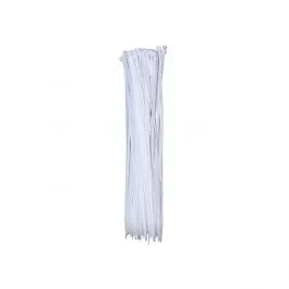 7.5" White Cable Ties - 100 Pack