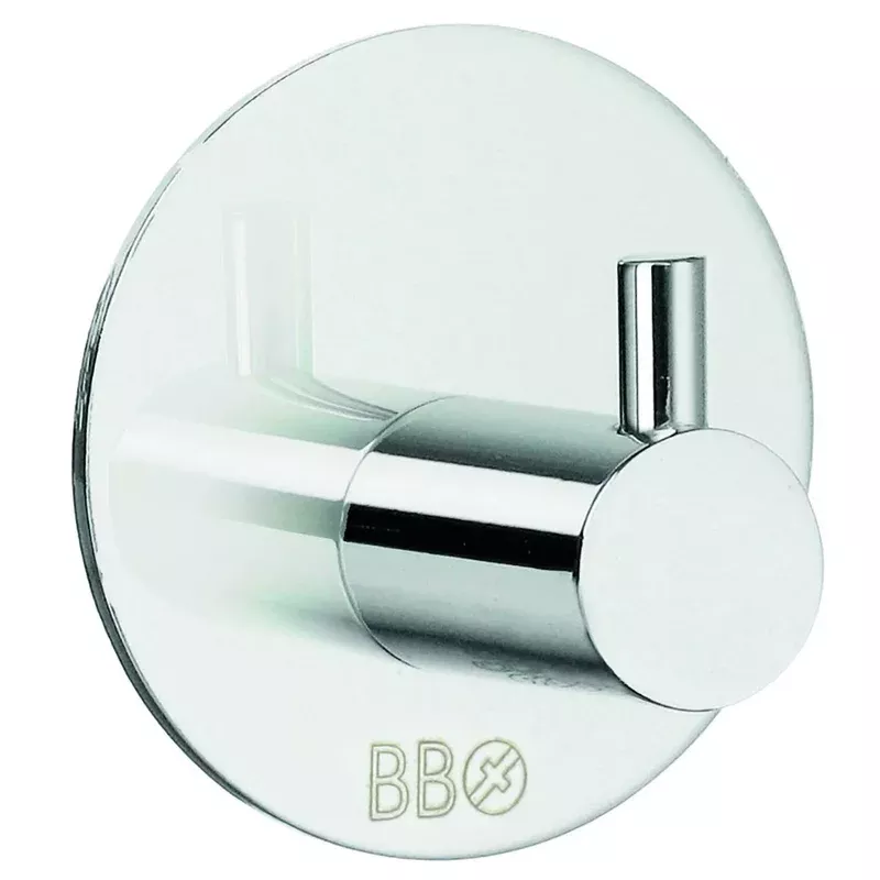 Beslagsboden Design Single Hook in Polished Stainless Steel Self-adhesive BK1101