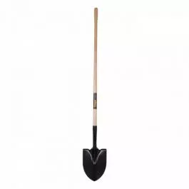 Garant Round Point Shovel with Long Wood Handle