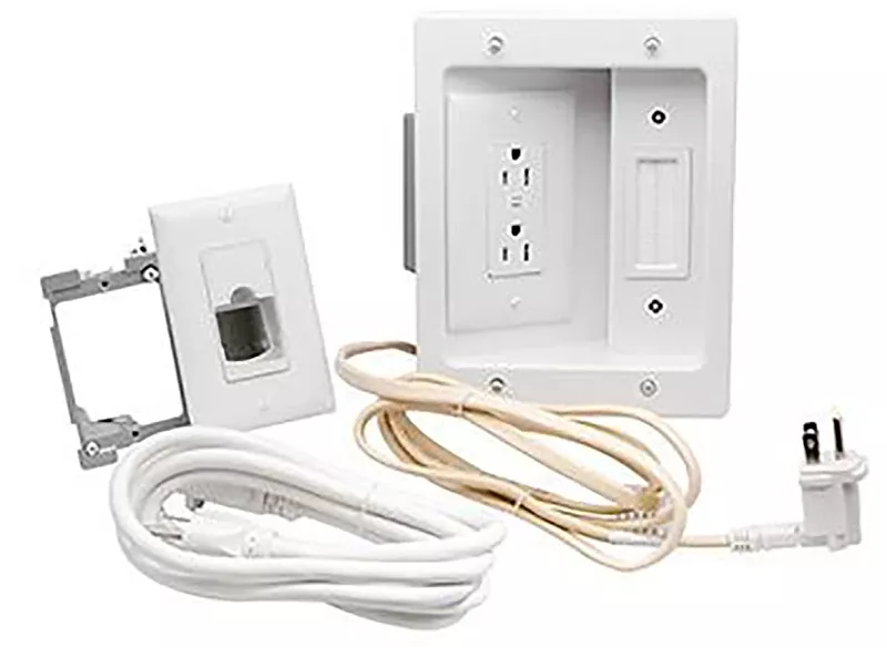 Pass & Seymour In-Wall TV Connection Kit, Power and Cable Management