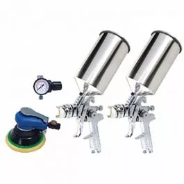 Titan 4pc HVLP Spray Gun Kit with 6" Random Orbit Sander